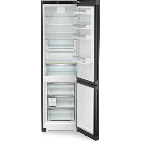 Combina frigorifica Liebherr CNbdc 573i Plus, NoFrost, EasyFresh, 60 cm, 371 l, EasyTwist-Ice, SmartDeviceBox, DuoCooling, Clasa C, BlackSteel